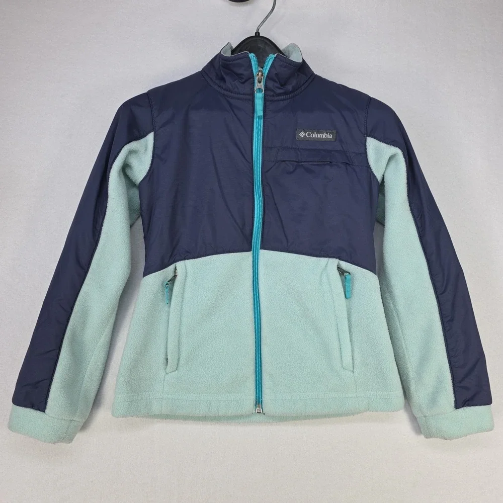 Columbia Kids Benton Springs III Overlay Fleece Size:S (7-8 Big Kid) Blue